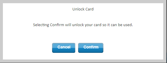 Screen capture showing the unlock confirmation